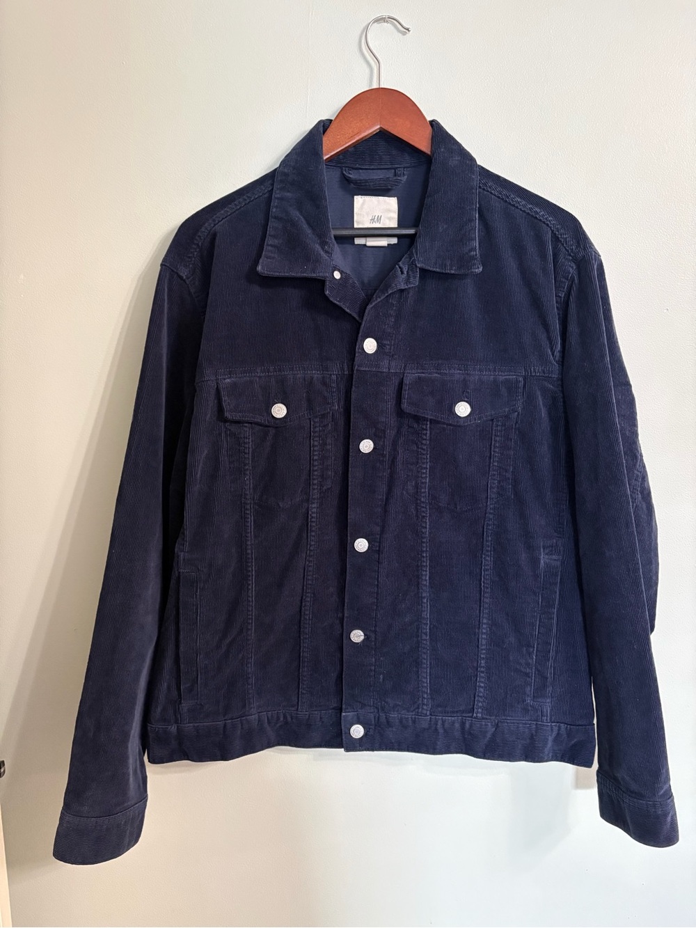 H&M Men's Dark Navy Corduroy Jacket